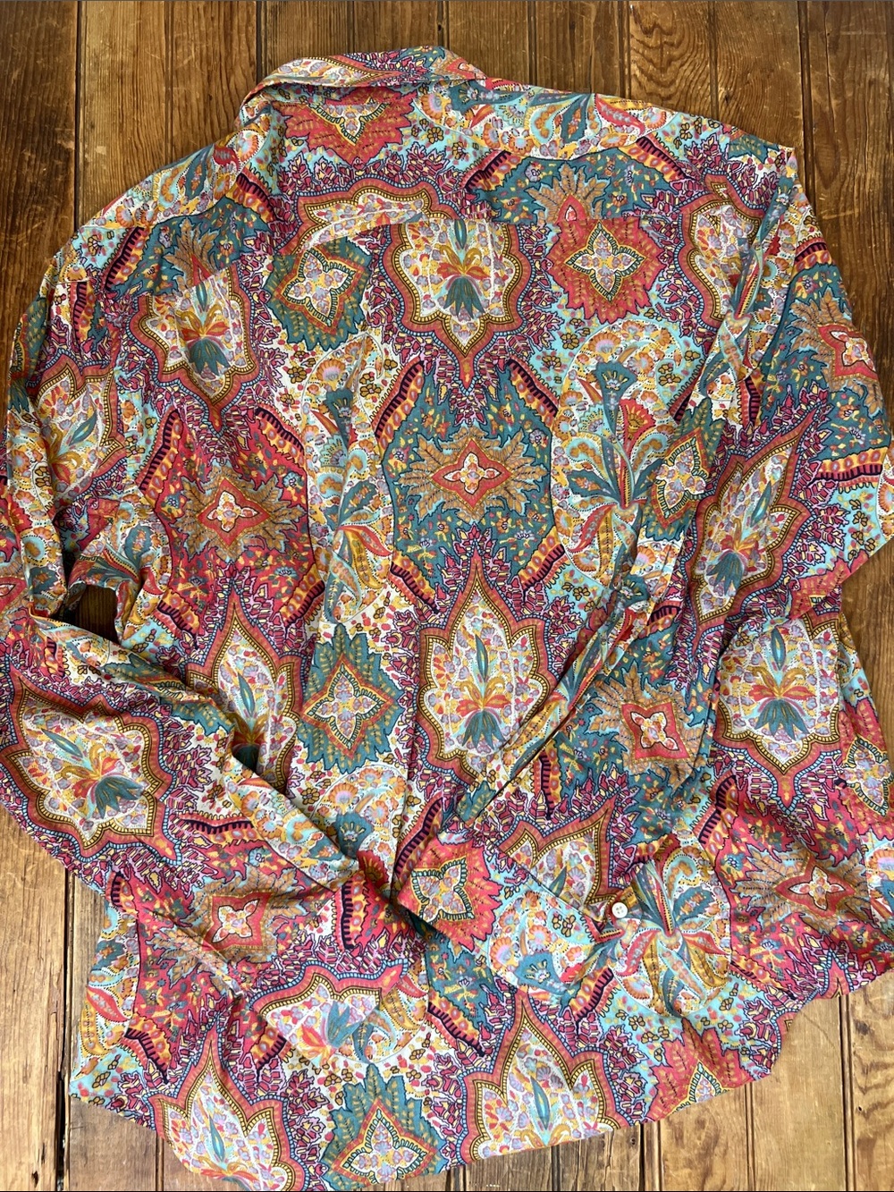 Mens Robert Graham Multicolor Paisley Button-Down Shirt — long sleeve size xl - Picture 5 of 5